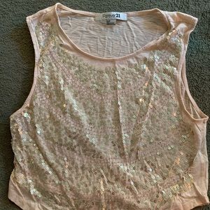 Sequin tank top